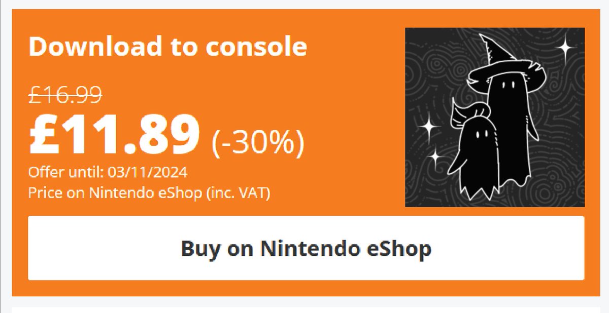 Hauntii 30% off on the Nintendo Halloween sale! Celebrate the spooky season with our little ghost!

#NintendoSwitch #Hauntii #Ghost