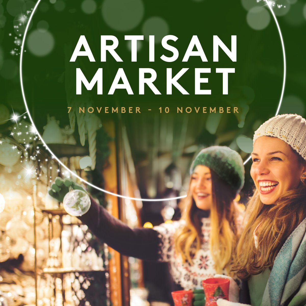 Calling all market lovers... Our Artisan Market is coming back! 👏🛍️ 

From Friday 7th to Sunday 10th November, you can spend the weekend wandering through stalls filled with unique finds, local crafts, and mouthwatering treats. 🍰🖼️

Find out more 👇 
bit.ly/3Ytj524