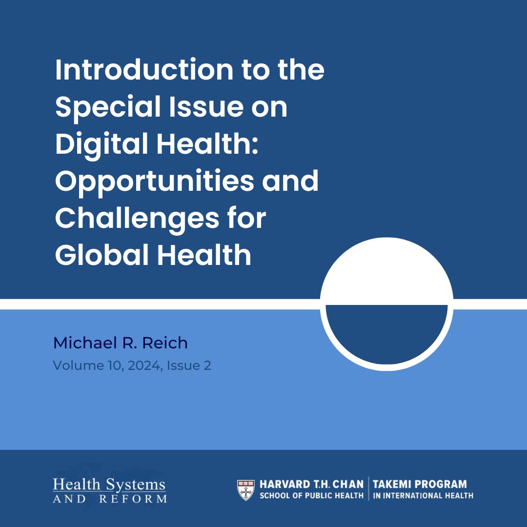 Health Systems & Reform Journal (@hsrjournal) on Twitter photo The Special Issue celebrating 40 years of <a href="/HarvardTakemi/">Takemi Program</a> Program in International Health examines how #digitalhealth is transforming health systems globally, with evidence from multiple countries.
These key elements provide context for the articles 🧵 The Special Issue celebrating 40 years of <a href="/HarvardTakemi/">Takemi Program</a> Program in International Health examines how #digitalhealth is transforming health systems globally, with evidence from multiple countries.
These key elements provide context for the articles 🧵