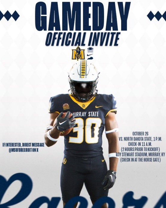 Jaeden โToeโ Thomas (@5jaedenthomas) on Twitter photo I will be at <a href="/racersfootball/">Murray State Football</a> this weekend for first official game day invite! ๐Thank you <a href="/MSUFBRecruit/">Murray State Football Recruiting</a>
<a href="/coachlester91/">Coach Earl Lester</a> <a href="/treykali_901/">Trey williams</a> <a href="/SouthwindJags/">Jerome Griffin</a> <a href="/Tankb24/">Tank Bevill</a> <a href="/KelvinPerkins67/">Kelvin(P)Perkins</a> <a href="/CSmithScout/">Chris Smith</a> <a href="/Charlessullinss/">Charles Sullins</a> I will be at <a href="/racersfootball/">Murray State Football</a> this weekend for first official game day invite! ๐Thank you <a href="/MSUFBRecruit/">Murray State Football Recruiting</a>
<a href="/coachlester91/">Coach Earl Lester</a> <a href="/treykali_901/">Trey williams</a> <a href="/SouthwindJags/">Jerome Griffin</a> <a href="/Tankb24/">Tank Bevill</a> <a href="/KelvinPerkins67/">Kelvin(P)Perkins</a> <a href="/CSmithScout/">Chris Smith</a> <a href="/Charlessullinss/">Charles Sullins</a>
