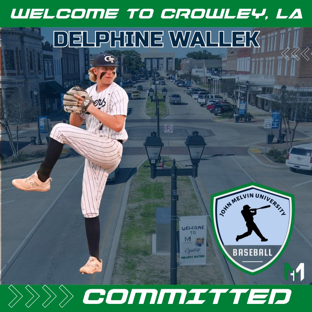 John Melvin University welcomes Delphine Wallek to the Millers Baseball program. 💙💚⚾️ #collegebaseball #committed #christianathletes #jmumillers #millersathletics
