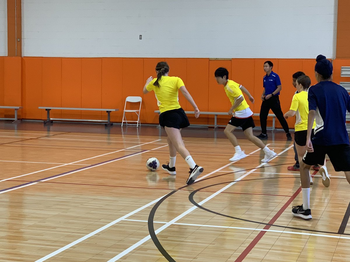Our Futsal Team in motion! Thanks to Coach Orange as well as to <a href="/SaskSoccerAssoc/">Saskatchewan Soccer</a> for sponsoring and reffing! <a href="/RegPublicSchool/">Regina Public Schools</a>