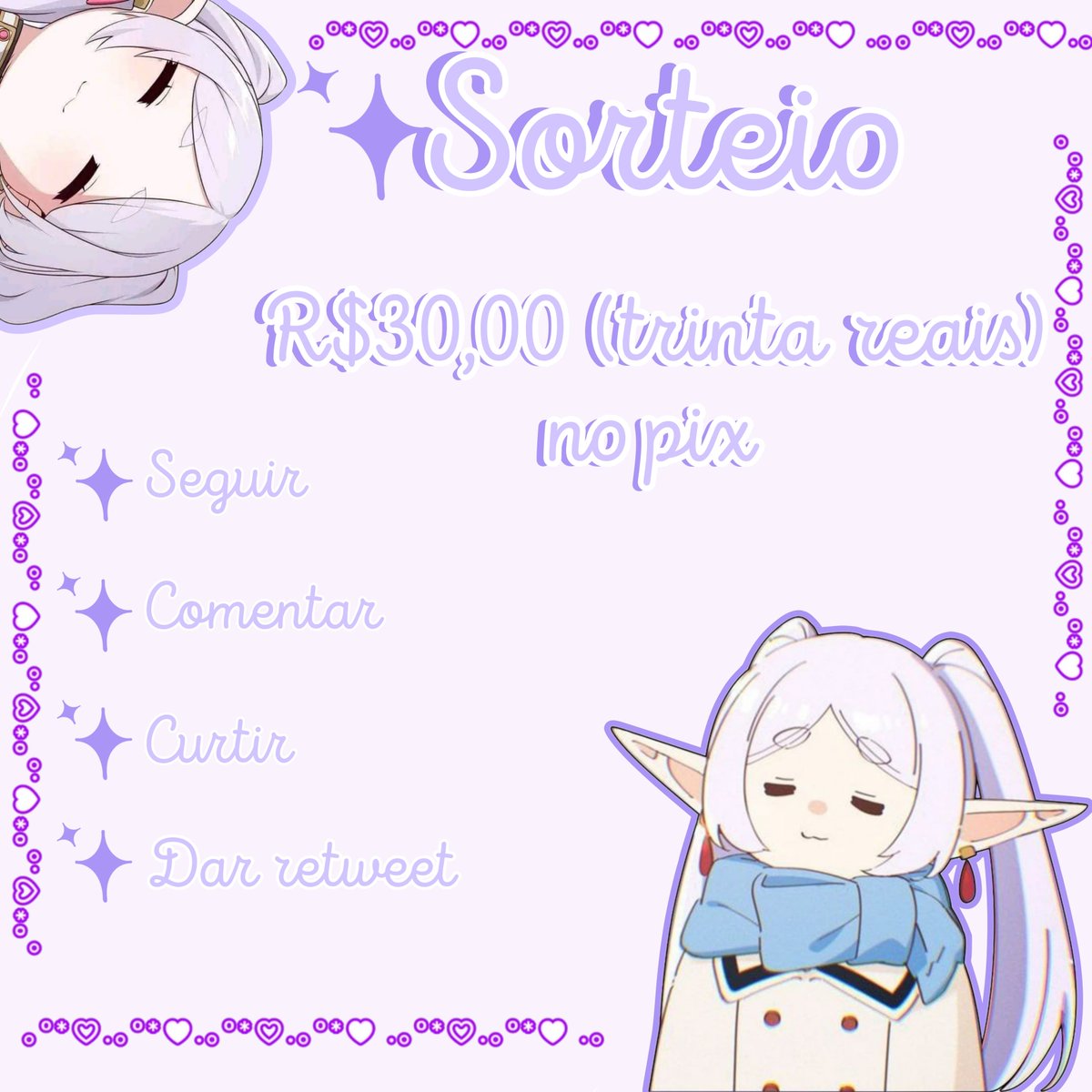 kandinhapromo's tweet image. 🚨 Sorteio de pix

💵 Valendo R$30,00 
Regras:

- Seguir
- Comentar
- Curtir
- Dar retweet

Não esqueça de checar se fez tudo certinho, encerra 28/10/24 às 19:00.