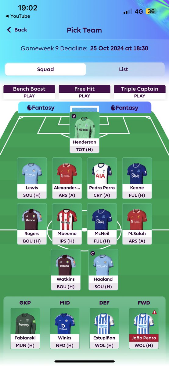 FPLSHOOTER's tweet photo. @thefplbois Save the 1FT or make a move? https://t.co/RZFEchrEp9