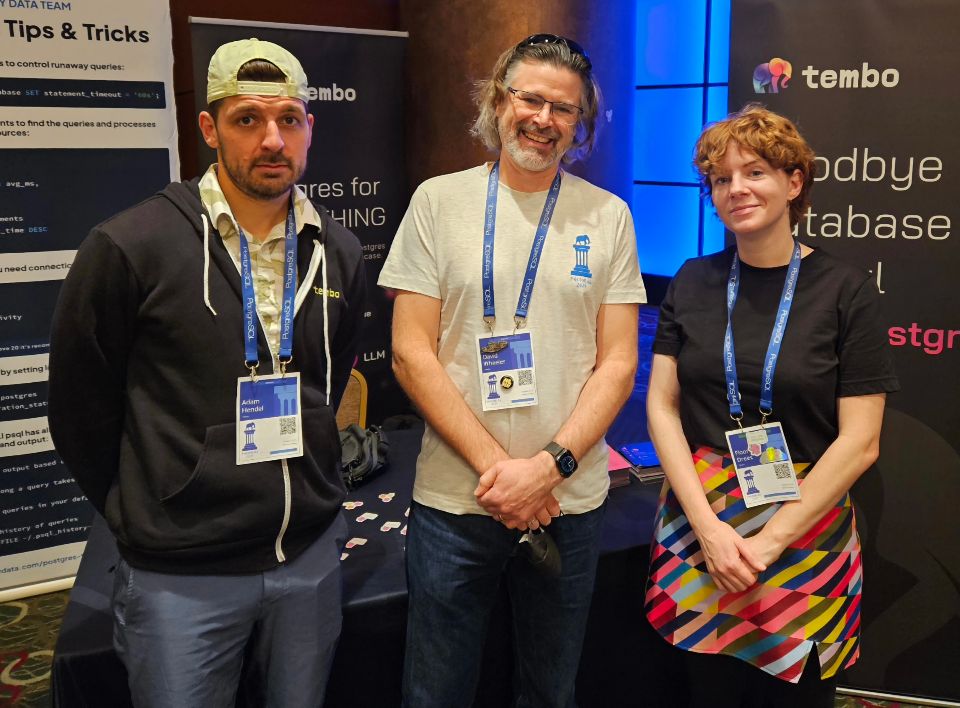 Tembo (@tembo_io) on Twitter photo Our team had a great time at <a href="/pgconfeu/">PGConf Europe</a>. Safe travels everyone, until the next #PostgreSQL event! #pgconfeu <a href="/adamhendel/">Adam Hendel</a> <a href="/theory/">?</a> @devopsbarbie Our team had a great time at <a href="/pgconfeu/">PGConf Europe</a>. Safe travels everyone, until the next #PostgreSQL event! #pgconfeu <a href="/adamhendel/">Adam Hendel</a> <a href="/theory/">?</a> @devopsbarbie