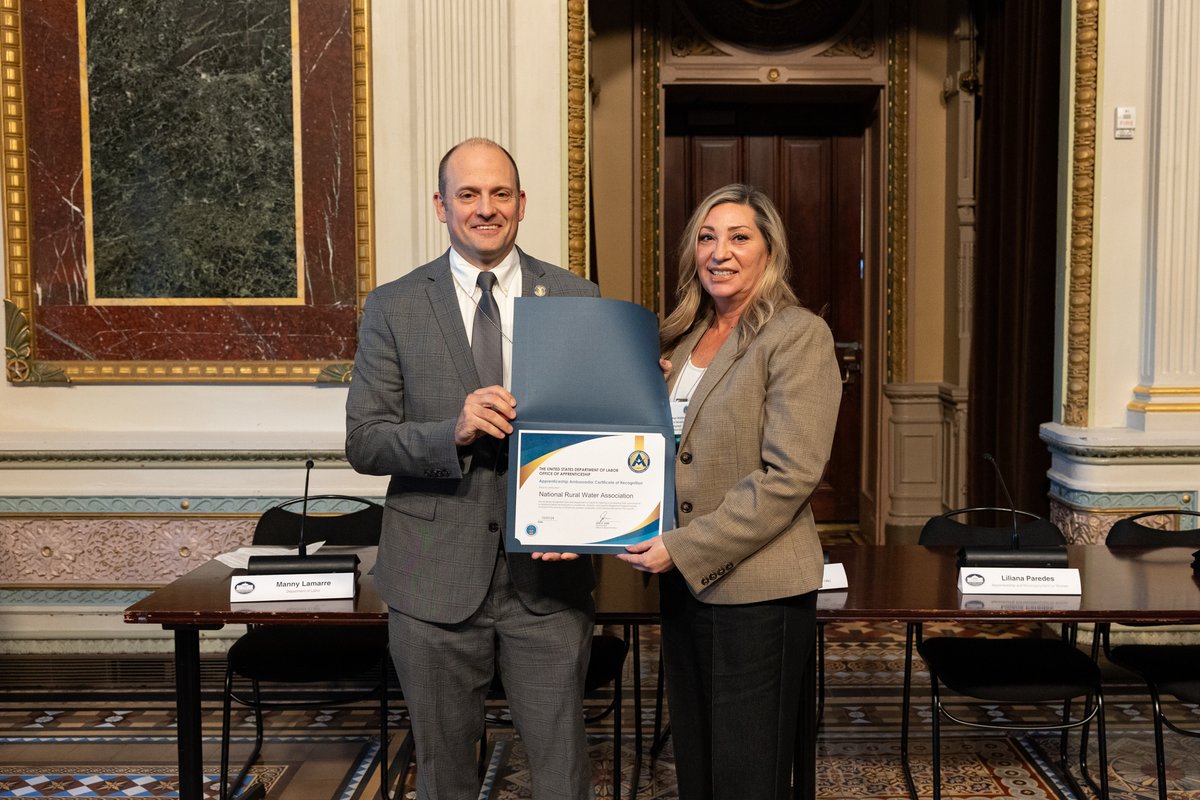NRWA's tweet photo. NRWA's Director of Workforce Development Shannan Walton attended the Apprenticeship Ambassador Recognition Ceremony at the White House earlier this week. https://t.co/Wyj68nFsJ1