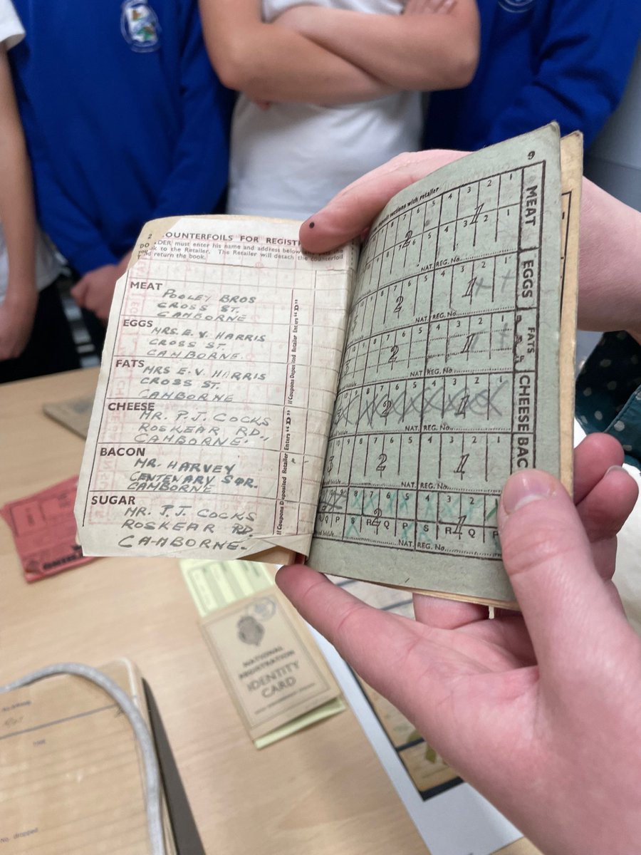 crowanschool's tweet photo. This week, the children from Crenver visited Kresen Kernow, exploring the vaults which house important documents about Cornwall. They found the Crowan School logbook which gave details about 42 evacuees joining the school, looked at ration books and studied first hand accounts. https://t.co/yAer78fDaA