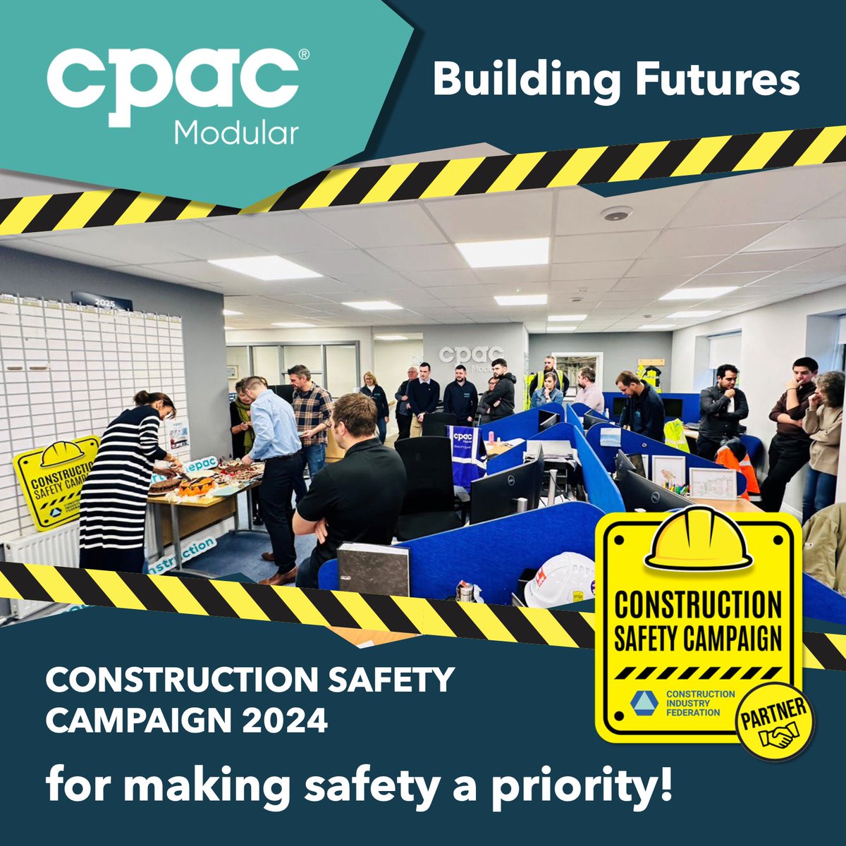 Cpac_Modular's tweet image. CPAC Modular + CIF + Lovely Cakes!
CPAC Modular would like thank everyone for making the CIF Safety Campaign 2024 a huge success!
Wishing you all a very happy Bank Holiday weekend, and remember… Work Safe, Home Safe!
cpacmodular.com
#CIFSafety24 #WorkSafeHomeSafe