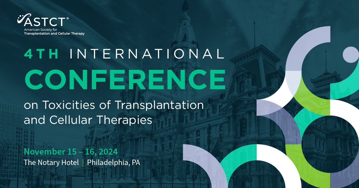 The #ToxicitiesConference24 will bring together experts &amp; thought leaders to address the latest advances in preventing &amp; treating toxicities after HCT, cell &amp; gene therapies. Join us November 15-16 in Philadelphia or virtually. View the agenda &amp; register: ow.ly/cAxP50TBR4f