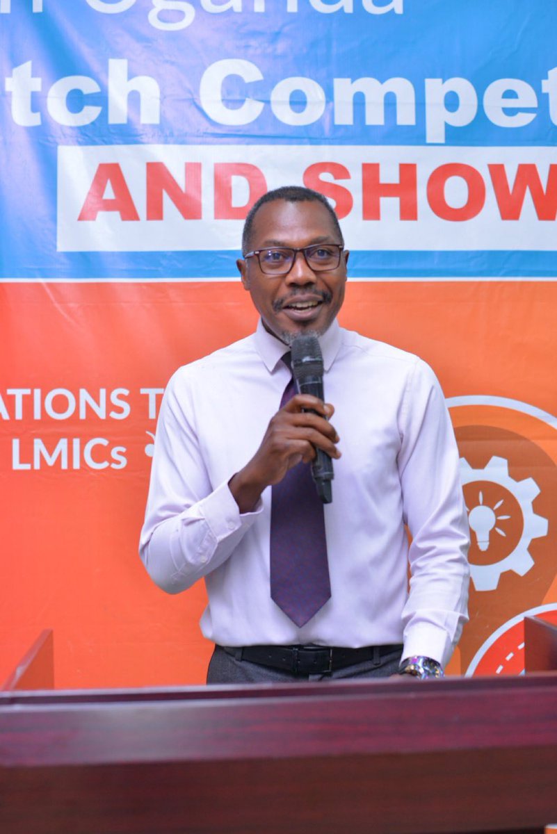 GlobalHealthCo4's tweet photo. “Our Program Director, @dr_sasiimwe during his closing re-marks highlighted that successful innovation requires 3 things; People (Innovators/Mad scientists), Resources (Money, material, data) and a conducive ecosystem/environment. @MbararaUST has a rich pool of innovators. https://t.co/P5Yi26glPl