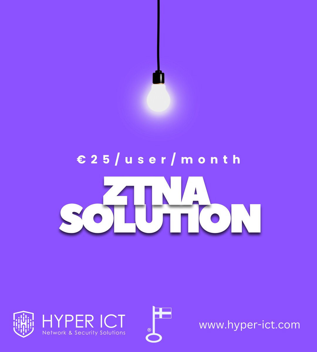 hyper_ict's tweet photo. HPA’s ZTNA solution at €25/month per user. All-inclusive features. Only till Dec 30, 2024!
https://t.co/nXt0JBC8Dm
#CyberSecurity #RemoteSecurity #Finland https://t.co/HSE1qAioIv
