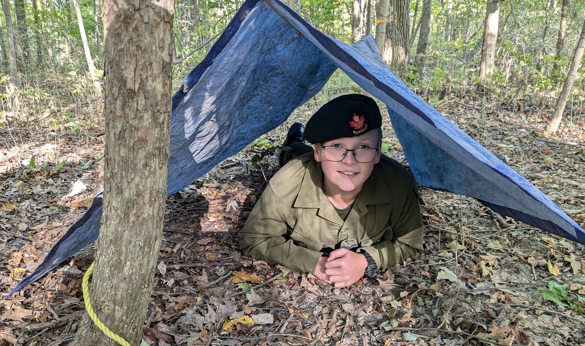 At Robert Land Academy, our cadets have been honing their survival skills! 
Recently, they’ve built emergency shelters with just tarps and rope and practiced splinting and casualty extractions in the field. Incredible teamwork!