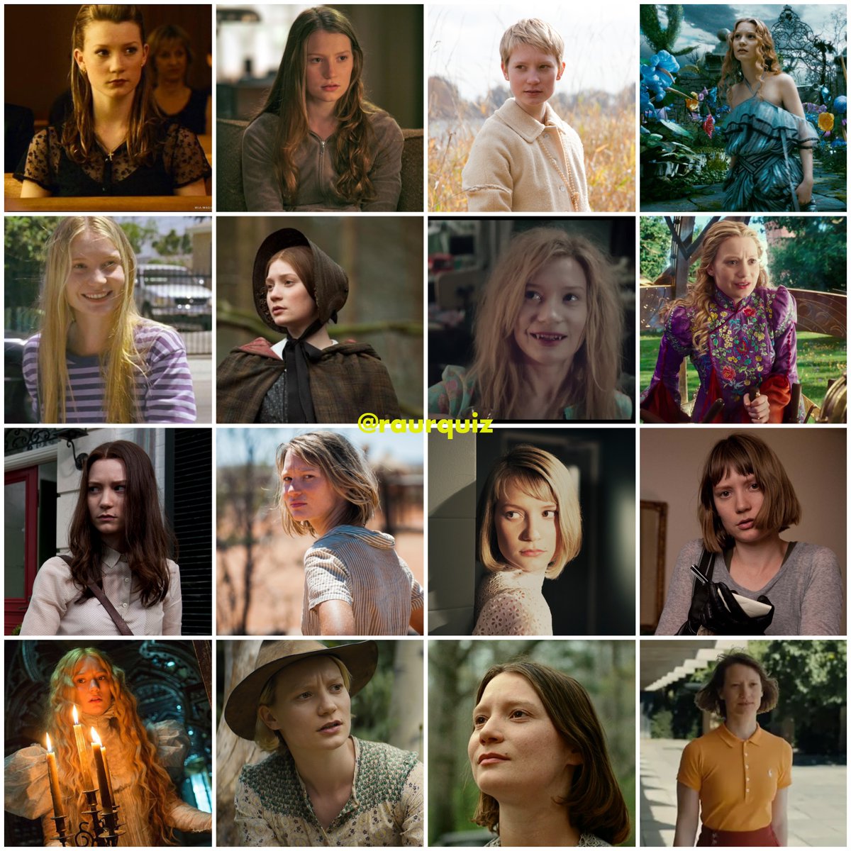 raurquiz's tweet photo. #happybirthday #MiaWasikowska #actress #SuburbanMayhem #InTreatment #ThatEveningSun #AliceinWonderland #ThroughtheLookingGlass #TheKidsAreAllRight #JaneEyre #Restless #Stoker #OnlyLoversLeftAlive #Tracks #TheDouble #MapstotheStars #CrimsonPeak #Damsel #JudyandPunch #TheDevilAllth https://t.co/Oq68PY5Be9