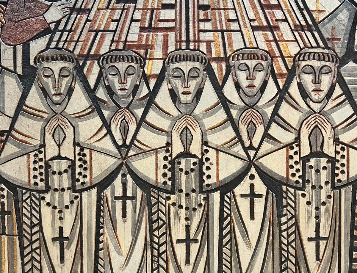 gmoult's tweet image. the history of polish america in sgraffito by józef sławiński (1965)