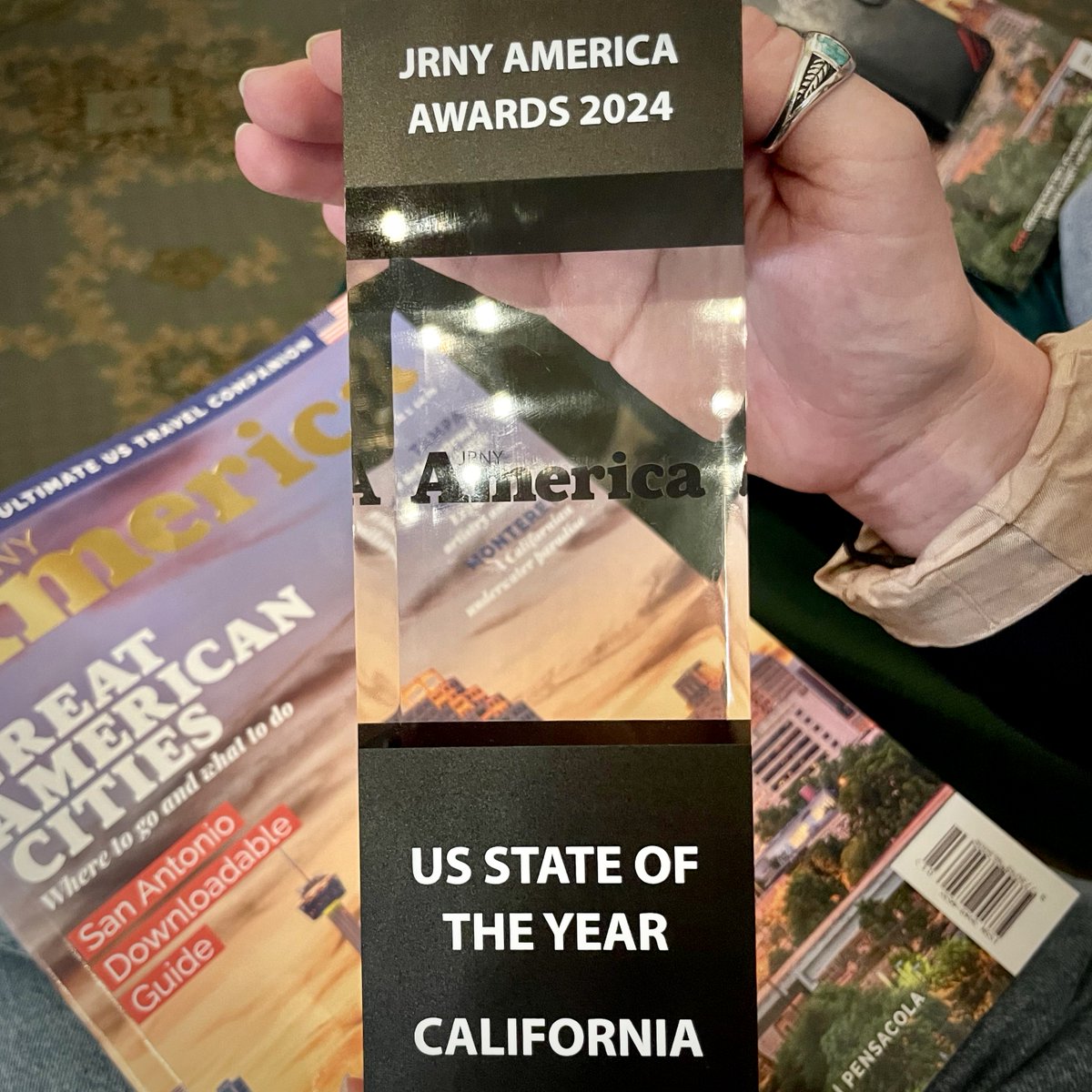 In a great way to tie up what's been a fantastic week, we're delighted that <a href="/VisitCA/">Visit California</a> has been named 'US State of the Year' at the inaugural <a href="/JrnYmag/">JRNYmag</a> America Awards 🙌