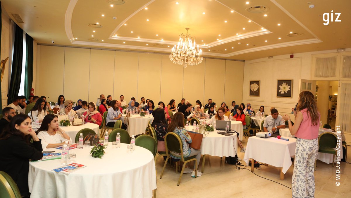 WIDU_africa's tweet photo. 📸 Highlights from Triple WIN's Orientation Day!  
On Oct 18, we joined over 50 Tunisian nurses preparing to continue their careers in Germany. A productive morning full of insights on integration, community ties, and local development opportunities. 
#WIDU #GIZ #TripleWIN https://t.co/YnyH3L69NA