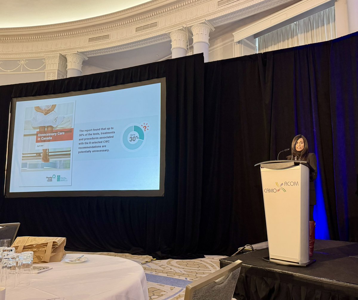 Sharlene Gill, MD, MPH, MBA, FASCO (@gillsharlene) on Twitter photo #CAMO24 <a href="/CAMO_ACOM/">Canadian Association of Medical Oncologists</a>
At the podium now🎤 <a href="/safiyakarim_MO/">Dr. Safiya Karim</a> discussing #ChoosingWisely
How can we reduce “low-value”care?
➡️ patient voice is needed
<a href="/CAMO_ACOM/">Canadian Association of Medical Oncologists</a> #CAMO24 <a href="/CAMO_ACOM/">Canadian Association of Medical Oncologists</a>
At the podium now🎤 <a href="/safiyakarim_MO/">Dr. Safiya Karim</a> discussing #ChoosingWisely
How can we reduce “low-value”care?
➡️ patient voice is needed
<a href="/CAMO_ACOM/">Canadian Association of Medical Oncologists</a>
