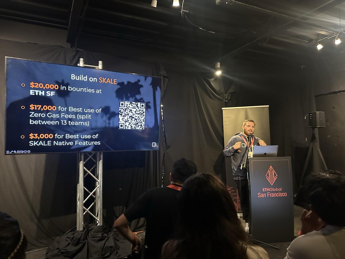 SkaleNetwork's tweet photo. .@ETHGlobal San Francisco was a smashing success! 🔥

With dozens of groups building on SKALE and $20,000 given away in prizes, hackers realized that SKALE is #BuiltDifferent 💪

Shoutout to the prize winners, listed below! ⬇️ https://t.co/Zsc9BpXBAX