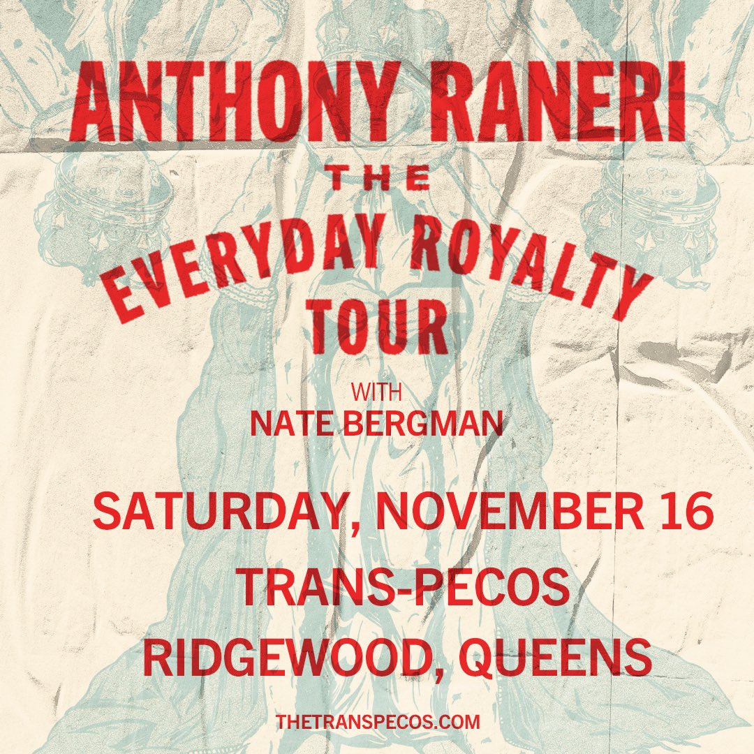 Anthony Raneri (@anthonyraneri) on Twitter photo We ran into an issue with the venue in Brooklyn and had to switch the show over to <a href="/thetranspecos/">Trans-Pecos</a> on November 16th. We ran into an issue with the venue in Brooklyn and had to switch the show over to <a href="/thetranspecos/">Trans-Pecos</a> on November 16th.