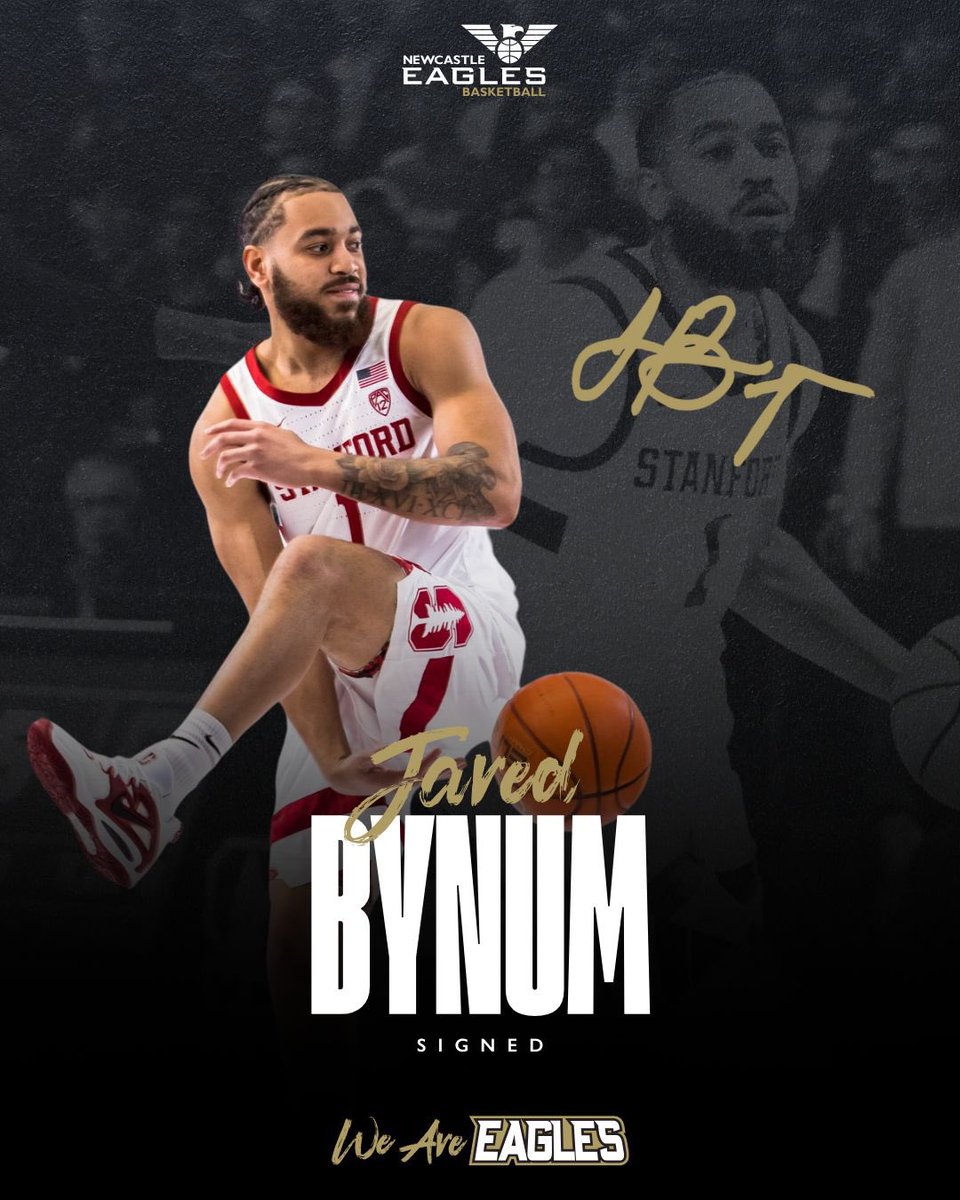 NewcastleEagle's tweet photo. 𝗕𝗥𝗜𝗡𝗚𝗜𝗡𝗚 𝗜𝗡 𝗕𝗬𝗡𝗨𝗠!

✍️ Coach Steutel makes changes to his roster with the signing of point guard Jared Bynum.

🦅 Join us in welcoming @JBDimes3 to the club this evening when he could suit-up at Sheffield. 

🔗 Full story at https://t.co/C7wDrPQU5N

#WeAreEagles https://t.co/LxA3ykloBx