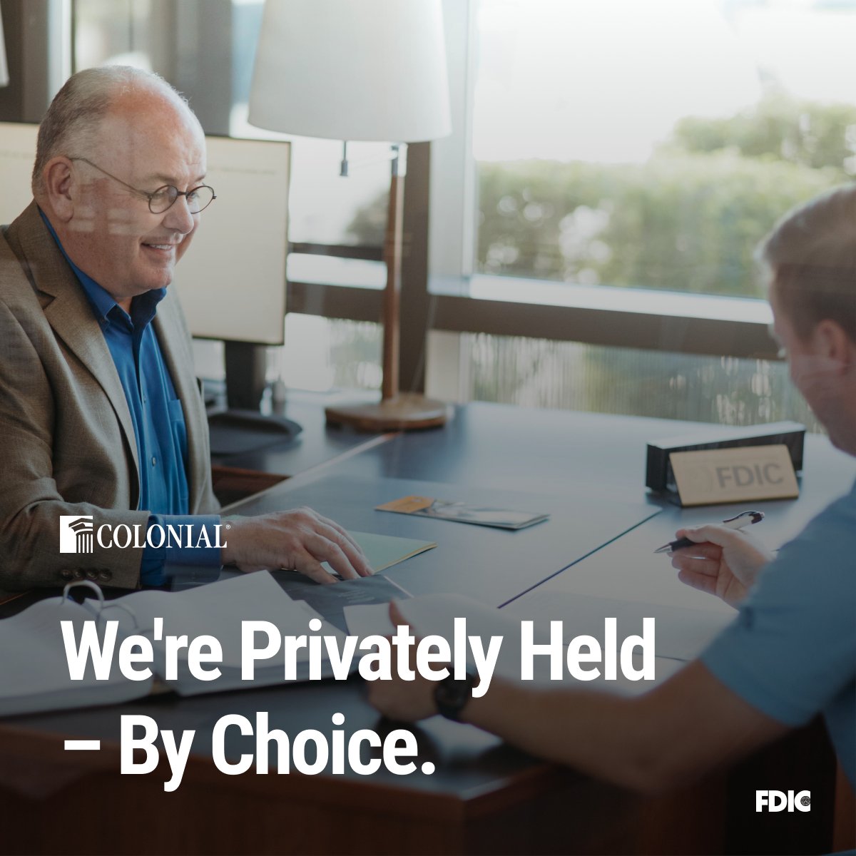 ColonialBanking's tweet image. We're privately held – by choice. We don't answer to thousands of stockholders with an appetite for pocketing huge returns on your money. Being privately held means our focus stays on our customers and not the whims of Wall Street.

#GoColonial #PrivateBank #PersonalizedService