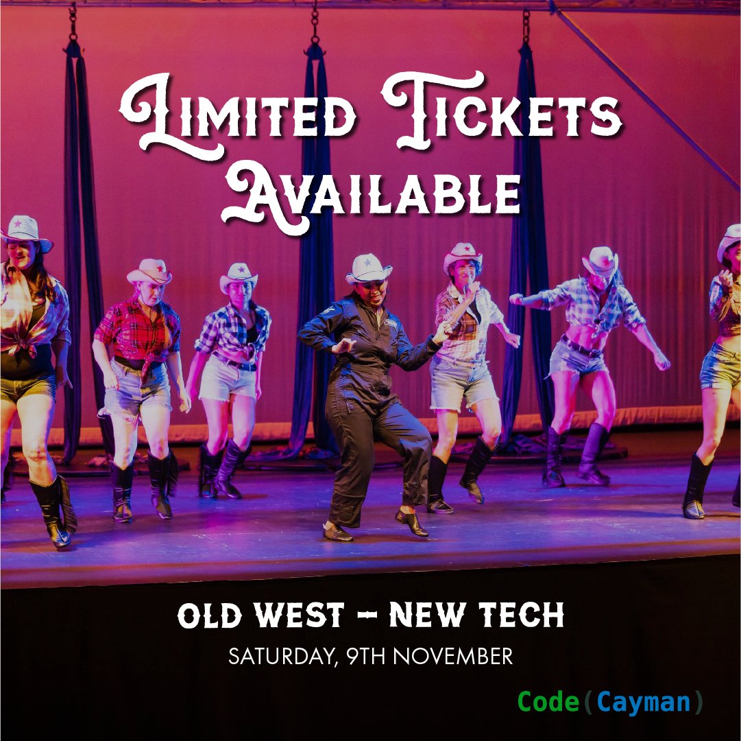 🤠🎟️ Last call, y’all! Our Old West - New Tech gala is almost sold out!

Join us for a Wild West night with dinner, live music, and boot-scootin’ line dancing with Quinntessential Movement at Mykonos on November 9. Email contact@codecayman.com for tickets!

#codecayman #gala