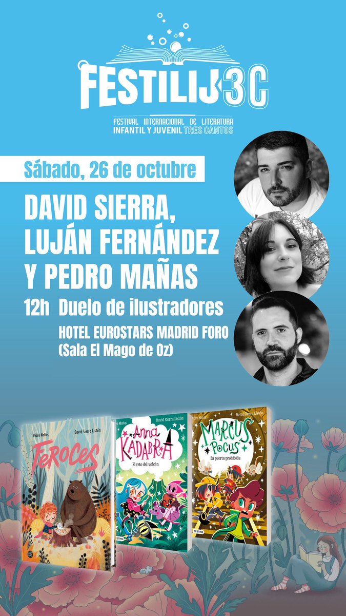 Pedro Mañas Romero (@pedro_manas) on Twitter photo ¡MAÑANA OS VEO EN TRES CANTOS! Súper duelo de ilustradores con David Sierra Listón y <a href="/lujus/">Luján Fernández🌸</a>... y luego firma conjunta ♥️♥️♥️ @FestiLIJ3C ¡MAÑANA OS VEO EN TRES CANTOS! Súper duelo de ilustradores con David Sierra Listón y <a href="/lujus/">Luján Fernández🌸</a>... y luego firma conjunta ♥️♥️♥️ @FestiLIJ3C