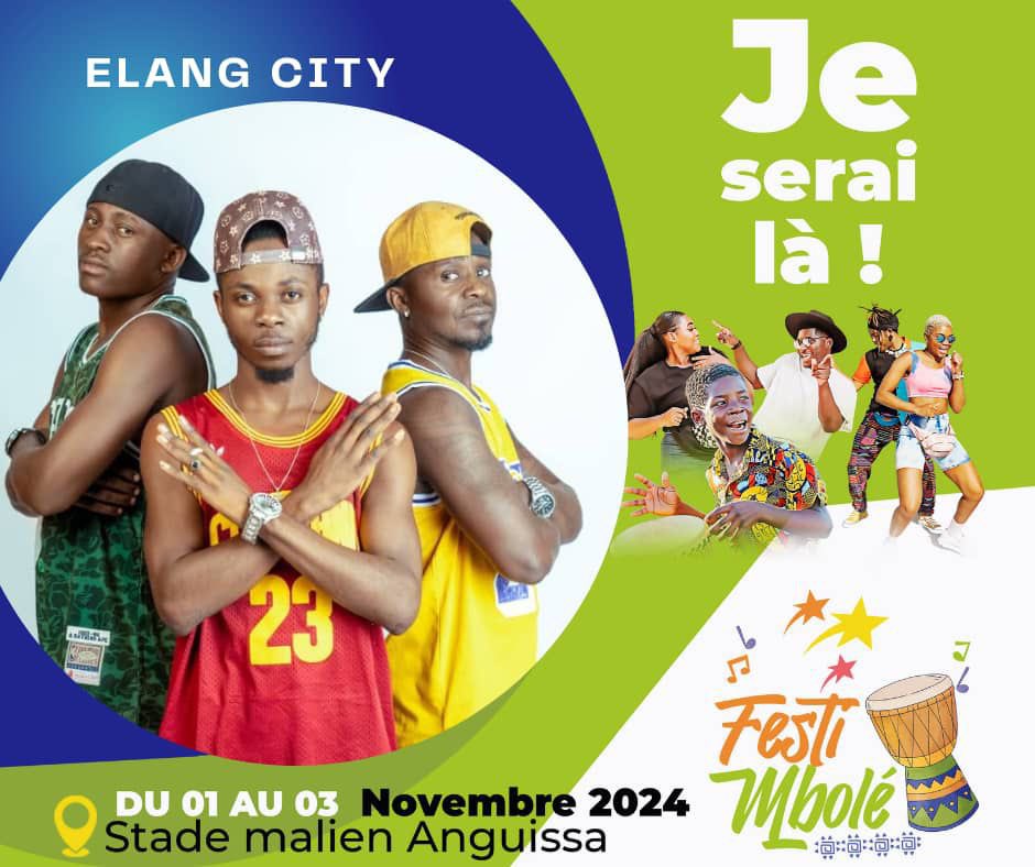 Festi_mbole's tweet photo. 🔥 Elang City sera au #FestiMbole2024 ! Ne ratez surtout pas leur prestation ! 

🗓️01 au 03 novembre 
📍Stade Malien, Anguissa.
🎟️ENTRÉE GRATUITE

#Mbolé #Cameroun #culture https://t.co/oAZmAIWxcu