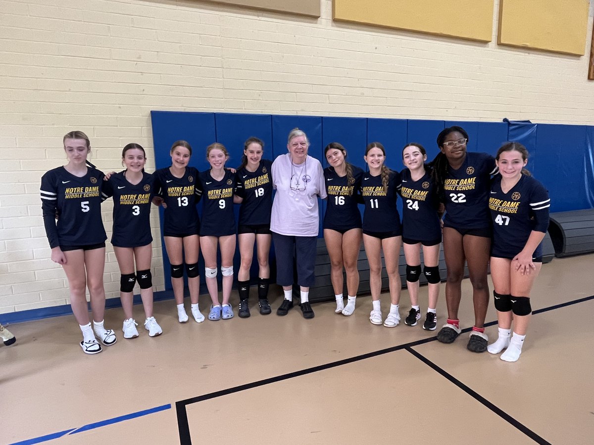 ndes13000's tweet photo. Congratulations to the 8th Grade Girls Gold Volleyball Team on winning their CYO Championship game last weekend! It was truly a team effort to secure this victory, and Coach Lateulere and Coach Sobochan couldn't be prouder of these ladies. Thank you for everyone's support! https://t.co/DEqyH4Ec9O