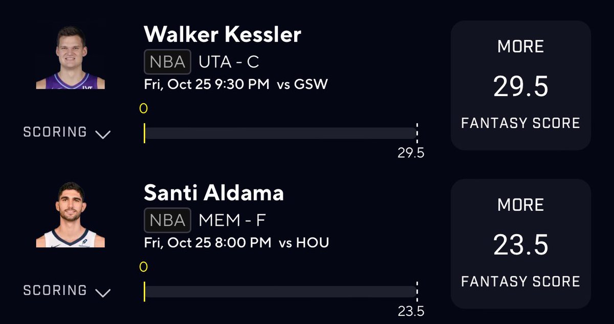 NBA Friday Top 2 Fantasy Scores off my model

The top 2 plays have hit the last 2 nights, only miss from top 2 is from opening night🔥
#PrizePicks #PrizePicksNBA