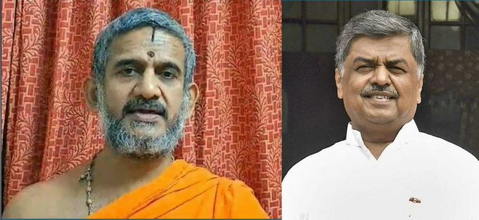 ‘If Pejawar Seer discards saffron robes, we will teach him a lesson’ – Congress MLC B.K. Hariprasad spewing venom

Shri Vishwaprasanna Tirtha Swamiji had made a statement opposing the caste-based census

Brahmin organisations condemn the statement of B.K. Hariprasad

It is to be