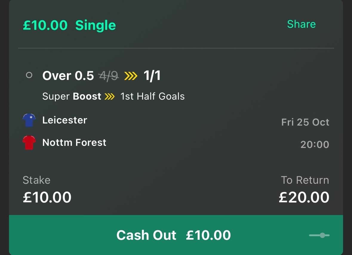 ThePuntersPlayB's tweet photo. 💰£20 GIVEAWAY!!!

🏴󠁧󠁢󠁥󠁮󠁧󠁿Leicester vs Notts Forest Superboost
🔐 1/1

If the bet wins we will giveaway… 
❤️£10 to someone who LIKE this!
🔁£10 to someone who RT’s this! 
✅FOLLOW @ThePuntersPlayB https://t.co/i4l3DoWD5V