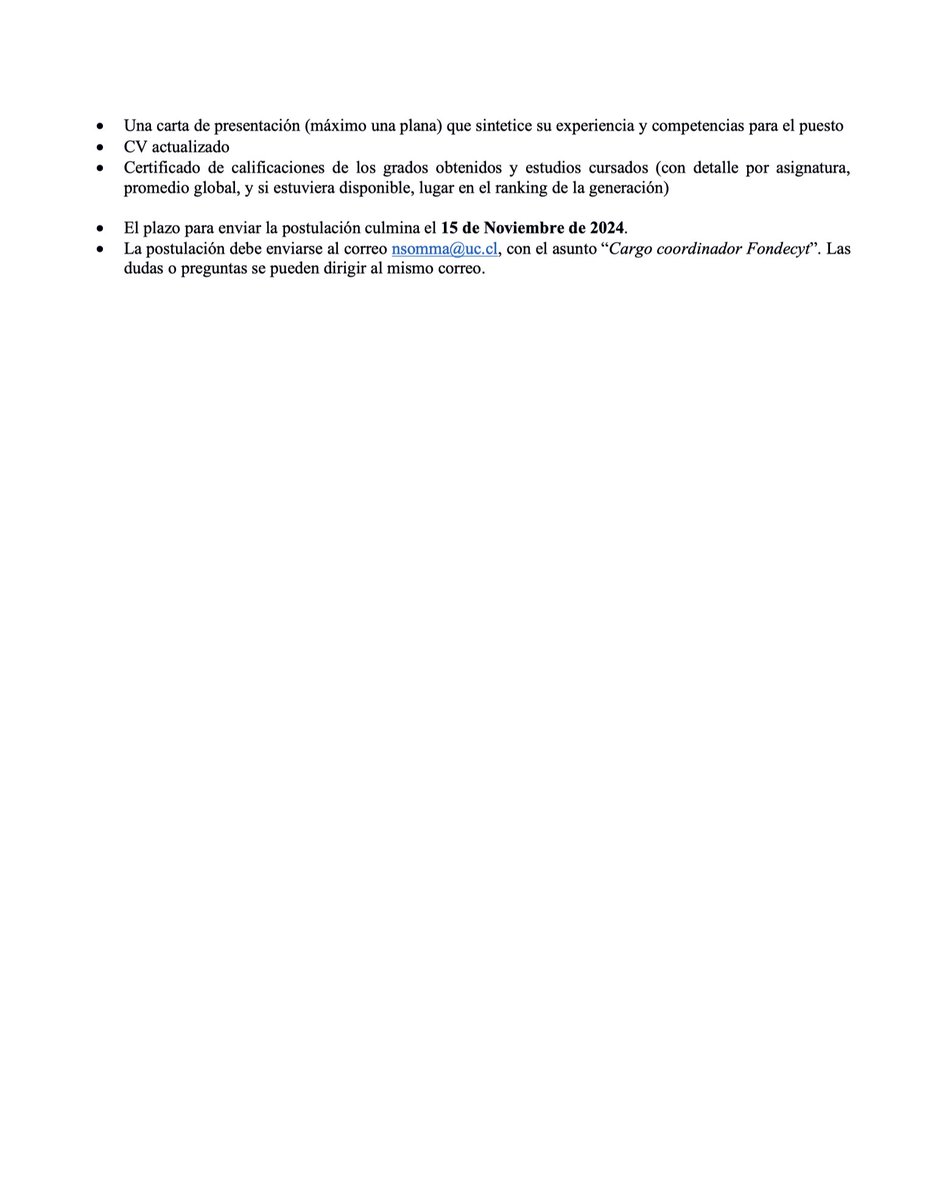 Abrimos concurso para el cargo de Coordinador/a de Investigación en proyecto Fondecyt "Revueltas Urbanas en América Latina (1989-2023)". Requisitos: formación en ciencias sociales, métodos cuantitativos y dominio del inglés. Postulaciones hasta el 15 de noviembre de 2024.