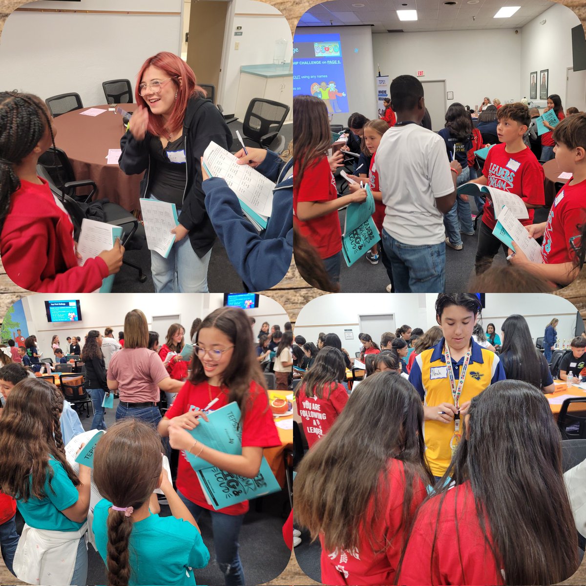 JMagdalen_IES's tweet image. Our StuCo students collaborating with other student leaders, woohoo! 😁💜🧡💜 #WeLeadTX #ItsAnItuarteThing