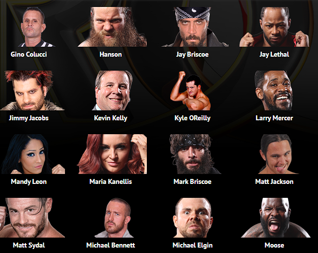catchmanianw's tweet photo. Roster da ROH em 2014 https://t.co/rb3AuaPDQ3