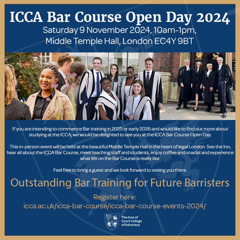 iccabarcourse's tweet photo. We look forward to meeting you! Register here: https://t.co/DOLT4OtMDx

#ForFutureBarristers #students #lawstudents #pupillage #barrister https://t.co/zeMczAmidf