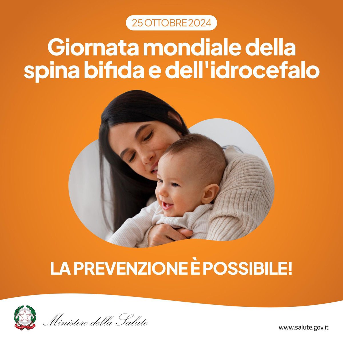 MinisteroSalute's tweet photo. La #spinabifida e l'idrocefalo sono malformazioni congenite e invalidanti.

La prevenzione è possibile.
🤰0,4 mg di #acidofolico al giorno prima e durante la gravidanza e alimentazione ricca di frutta, verdura e legumi possono ridurre fino al 70% i rischi.
Parlane con il medico. https://t.co/ho2ig3osFU