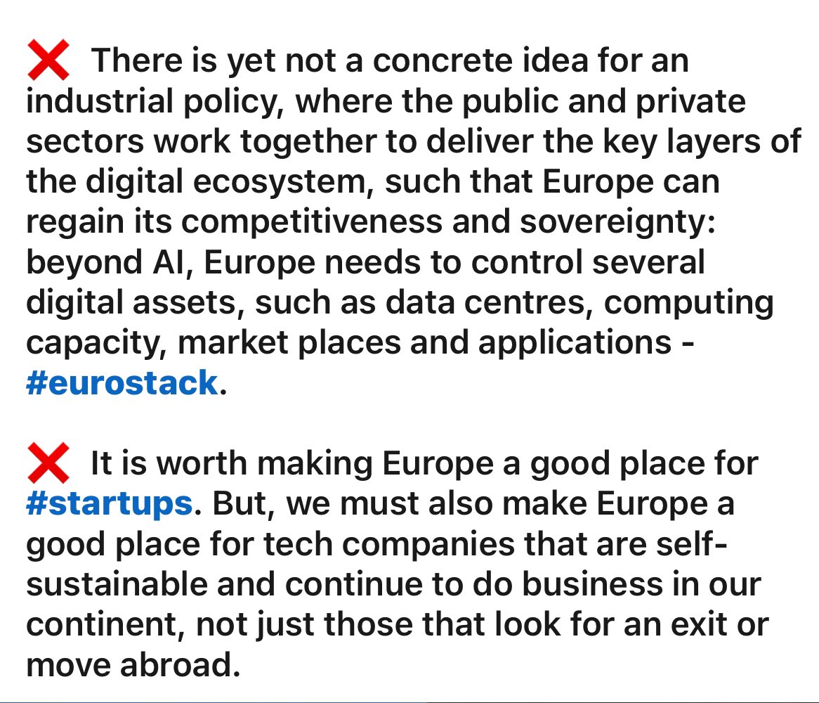 Sebastiano Toffaletti (@sebastianobxl) on Twitter photo Will the new Commission do enough to support a vibrant tech ecosystem in the EU, especially for #digital #SMEs?
Some ups and downs in the written responses of Commissioners designates <a href="/HennaVirkkunen/">Henna Virkkunen</a> and <a href="/steph_sejourne/">Stéphane Séjourné</a> Will the new Commission do enough to support a vibrant tech ecosystem in the EU, especially for #digital #SMEs?
Some ups and downs in the written responses of Commissioners designates <a href="/HennaVirkkunen/">Henna Virkkunen</a> and <a href="/steph_sejourne/">Stéphane Séjourné</a>