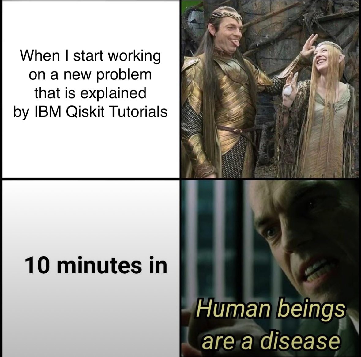 The working status of official IBM Qiskit examples decay faster than the coherence time of IBM Qubits.