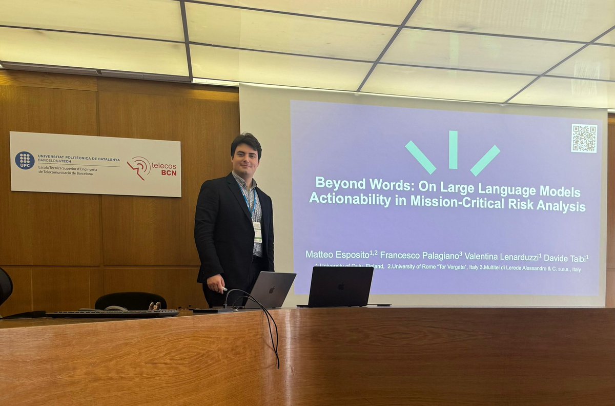 Valentina Lenarduzzi (@vale_lenarduzzi) on Twitter photo Are #LLMs applicable in mission-critical systems? Are they accurate, actionable and do they outperform humans? Check our <a href="/ESEM_conf/">ESEM Conference</a> paper for more details #esem24 <a href="/ISERNCommunity/">ISERN</a> <a href="/UniOulu/">University of Oulu</a> <a href="/m3sOulu/">M3S Oulu</a> <a href="/M3S_Cloud/">M3S Cloud Research Group - Cloud and Edge Research</a> <a href="/_Matt_Esposito_/">Matteo Esposito</a> <a href="/davidetaibi/">Davide Taibi</a>
arxiv.org/pdf/2406.10273 Are #LLMs applicable in mission-critical systems? Are they accurate, actionable and do they outperform humans? Check our <a href="/ESEM_conf/">ESEM Conference</a> paper for more details #esem24 <a href="/ISERNCommunity/">ISERN</a> <a href="/UniOulu/">University of Oulu</a> <a href="/m3sOulu/">M3S Oulu</a> <a href="/M3S_Cloud/">M3S Cloud Research Group - Cloud and Edge Research</a> <a href="/_Matt_Esposito_/">Matteo Esposito</a> <a href="/davidetaibi/">Davide Taibi</a>
arxiv.org/pdf/2406.10273