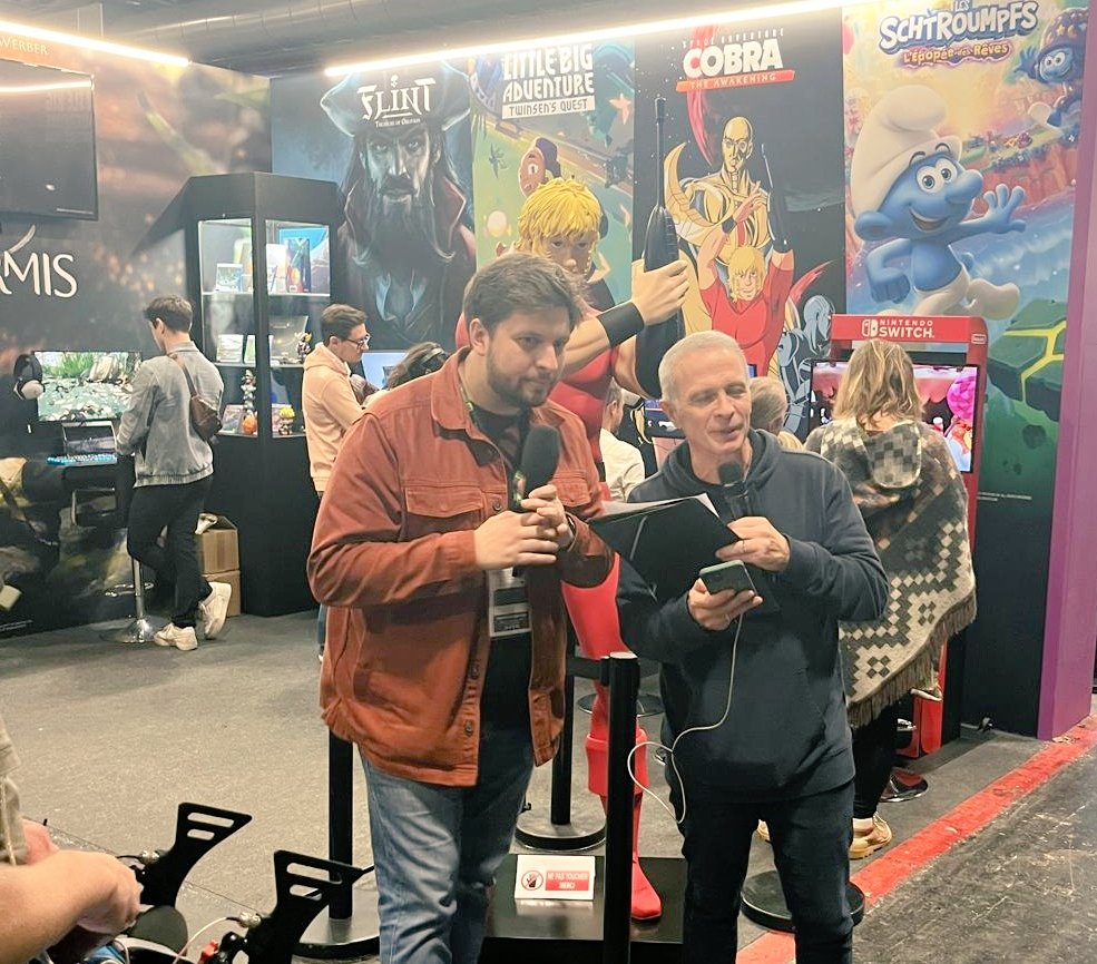 Microids_off's tweet photo. Si vous n'êtes pas à la @ParisGamesWeek, elle viendra à vous grâce à @SamuelEtienne ! 🎇
Découvrez notre stand et apprenez-en plus sur nos jeux en regardant son tour complet du salon 👉🏻 https://t.co/U2x6QViJN6
#PGW2024 #MicroidsPGW https://t.co/d3KOPAZCyb