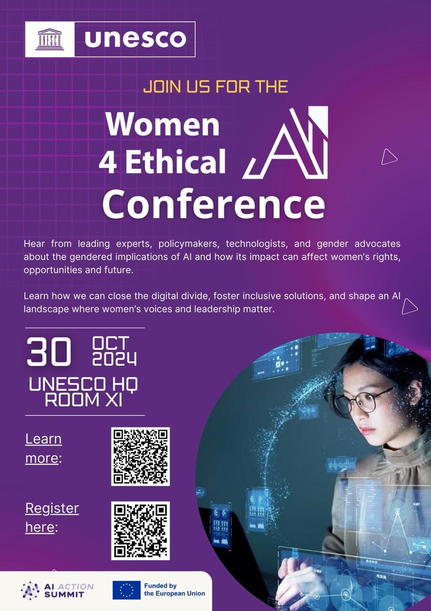 gabramosp's tweet photo. Only 24 of 138 countries have governance frameworks addressing gender equality in AI. It's time for more countries to follow. Join us on 30 October at the Women4EthicalAI Conference as we explore solutions to bridge this gap and build an #ethical &amp; #equitable AI future for all. https://t.co/DwjvoX0J0C