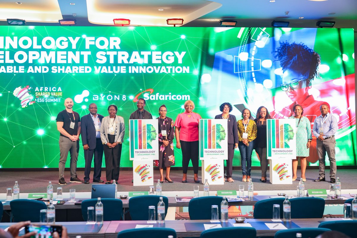 SafaricomPLC's tweet image. Day 2 of the Africa Shared Value & ESG Summit marks a pivotal moment with the launch of the Technology for Development (T4D) Strategy!
#SustainableSafaricom 
#TechForDevelopment
#DigitalInclusion