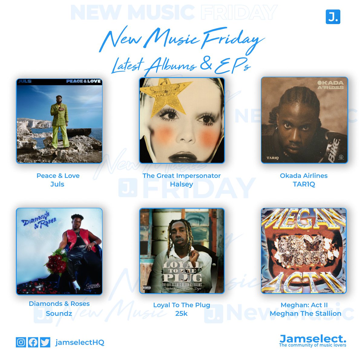 jamselectHQ's tweet photo. From @feliciathegoat dropping after a long while, to a new record from @monakyofficial and anticipated projects from @tariqforkeeps and @julsbaby_ this week has been filled with good music. https://t.co/43Aj6q0fje