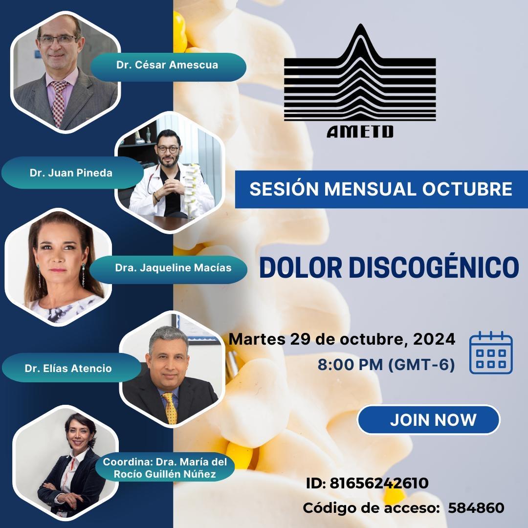 Cordialmente invitados a la sesión de AMETD, que promete mucha información actualizada.

Próximo Martes 29 de octubre a las 20hs CdMx