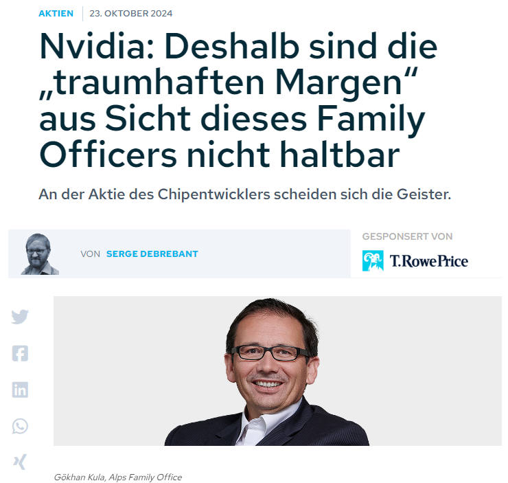 In einem aktuellen Interview mit <a href="/CW_Deutschland/">Citywire Deutschland</a>  Deutschland geht MYRA US Equity Fund (LU1326531784) Fondsmanager <a href="/GokhanKula/">Gökhan Kula</a> auf die derzeitige Bewertungssituation bei dem aktuellen KI-Highflyer Nvidia ein

citywire.com/de/news/nvidia…