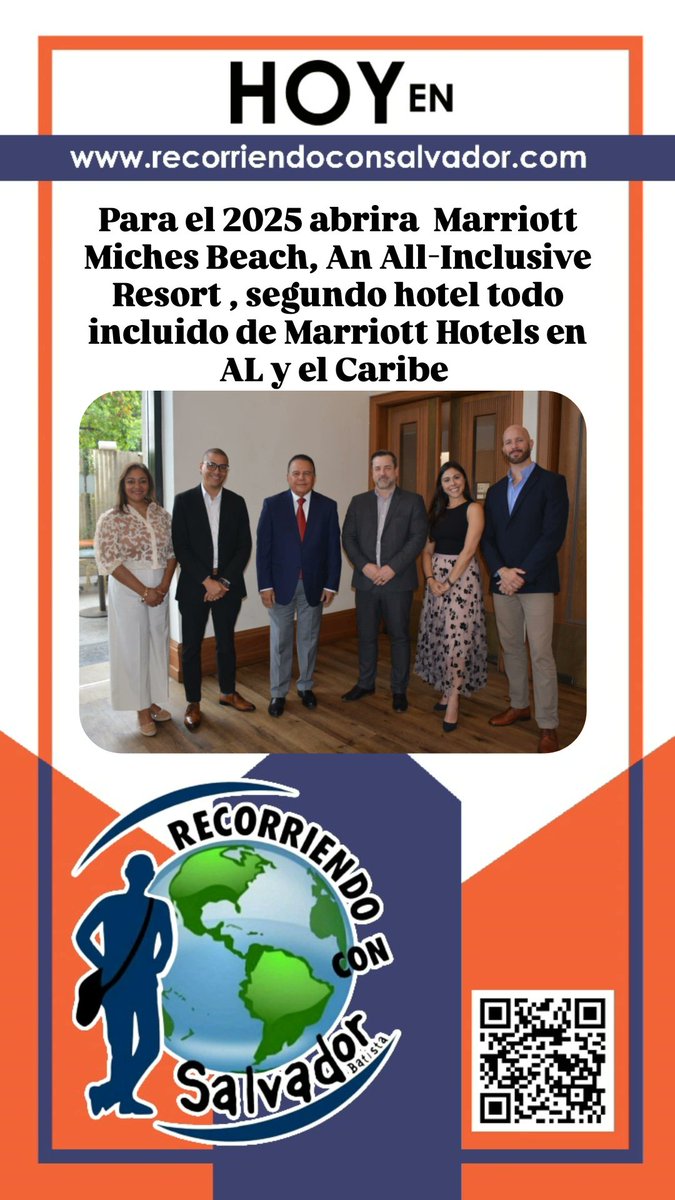 Detalles en recorriendoconsalvador.com 
<a href="/Marriott/">Marriott Hotels</a> <a href="/SaraidaMarchena/">Saraida De Marchena Kaluche</a> <a href="/TurismoRD/">Ministerio de Turismo RD</a> <a href="/ASOLESTE/">ASOLESTE</a>
