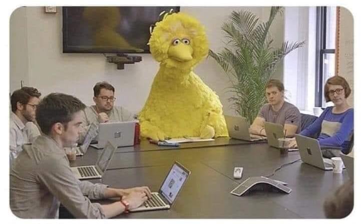 just marketing in weekly meetings, suggesting memes