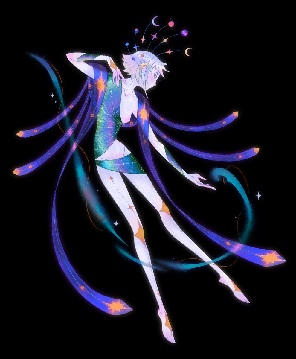 She creates stars and moon ✨