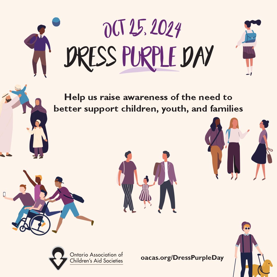 💜 Today is #DressPurpleDay. We stand in unity with children and youth who need our support and protection. Every child deserves a safe, nurturing environment where they can learn, grow, and thrive.

#AllChildrenRead #StrongStart <a href="/our_children/">OACAS</a>
